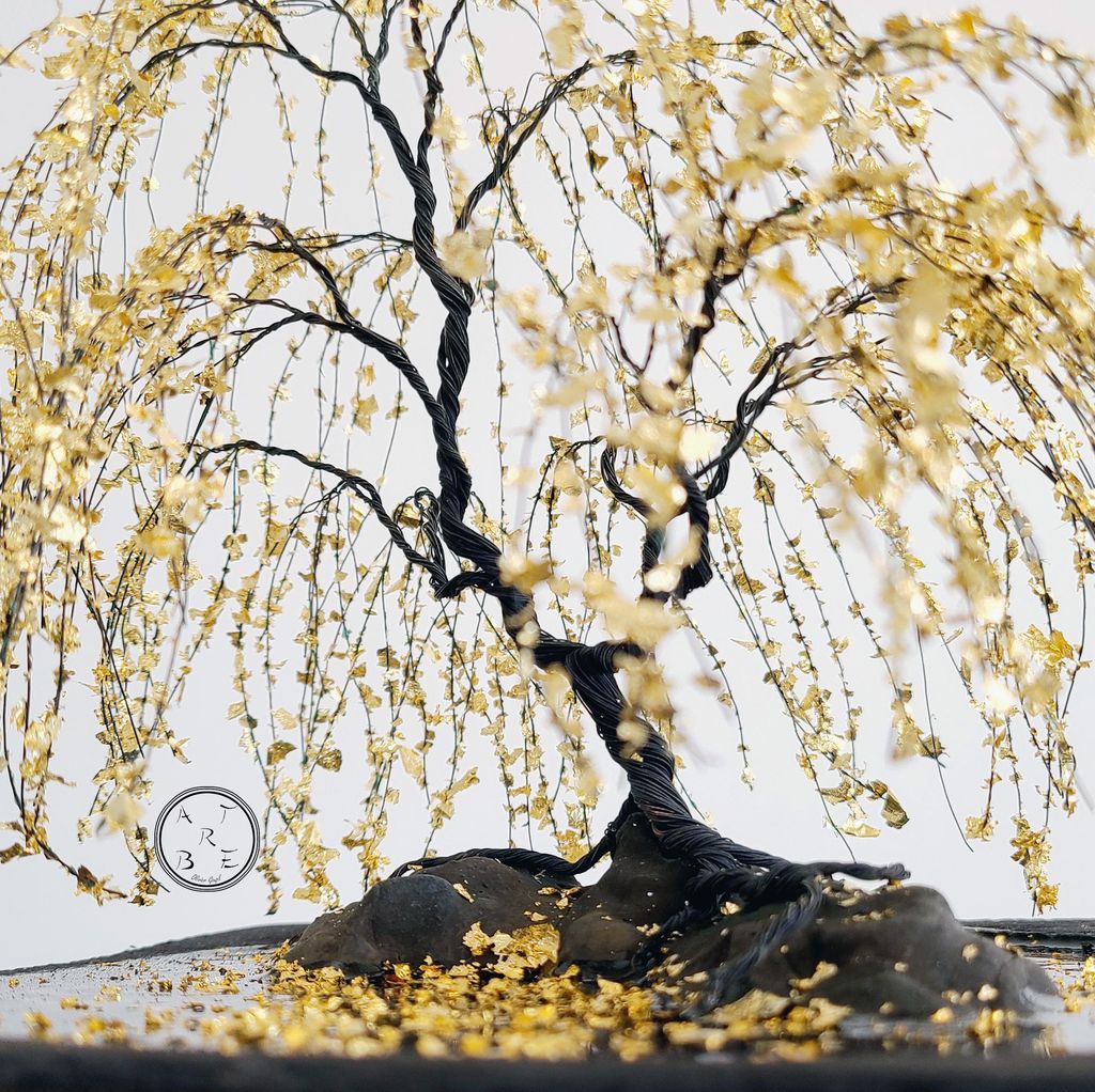 sculpture d'arbre métalique